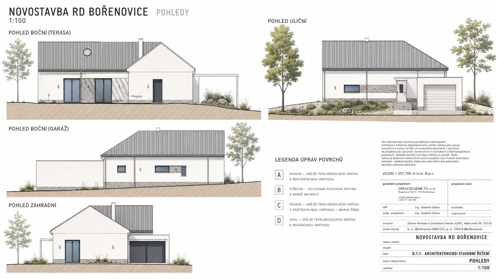 Novostavba rodinného domu v Bořenovicích